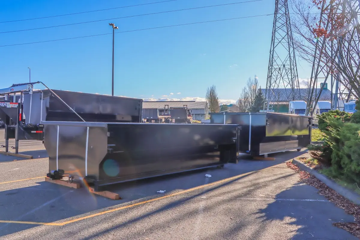 Roll-off dumpster ready for waste disposal at job site for 15 Yard Dumpster Rental in La Grange Park